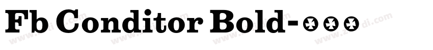 Fb Conditor Bold字体转换